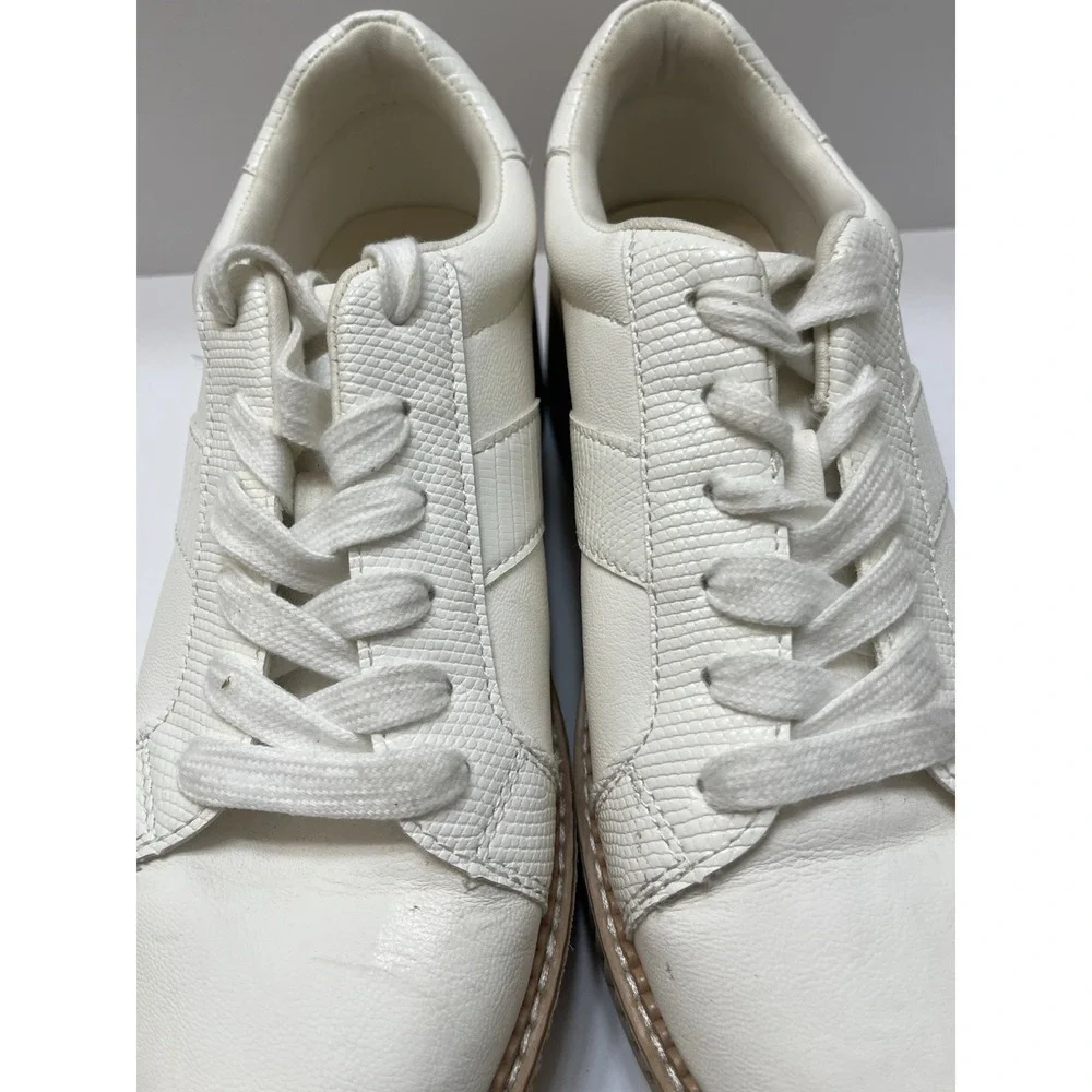 DV Dolce Vita Women's Brin Bubble Platform Sneakers Cream/Ivory Lace Up Size 8.5